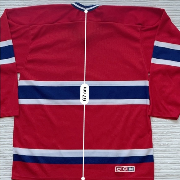 Vintage NHL Montreal Canadiens CCM Red Hockey Jersey | Size M - Picture 8 of 8